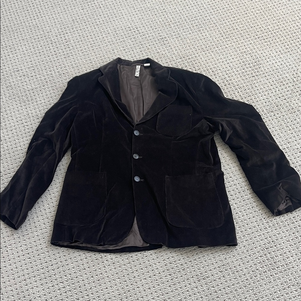 Barneys New York Dark Brown Velvet Jacket